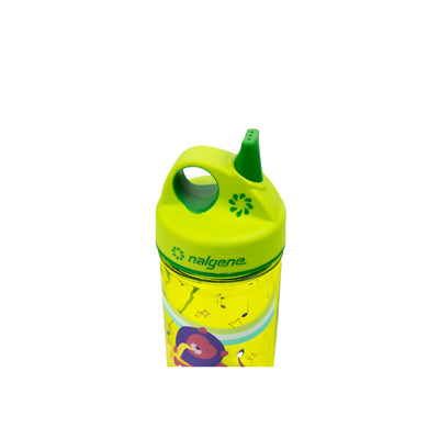 Nalgene Grip-n-Gulp Sustain Παιδικό Μπουκάλι Νερού 0,35 l με Καπάκι, Πράσινο, Musical Lion