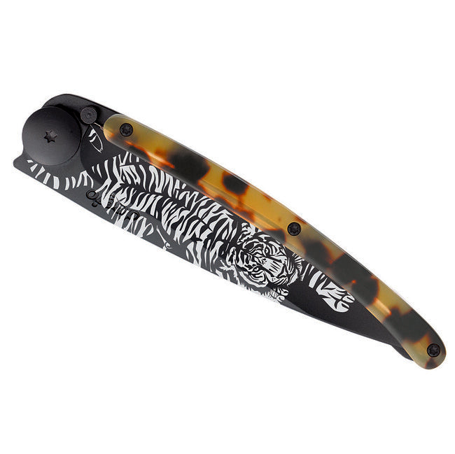 Deejo Tattoo Turtle Σουγιάς με Κλείστρο Black Shell Tiger