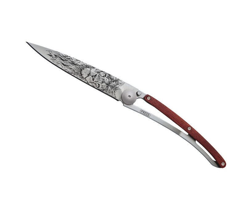 Deejo Tattoo Lion Μαχαίρι Πτυσσόμενο Coralwood