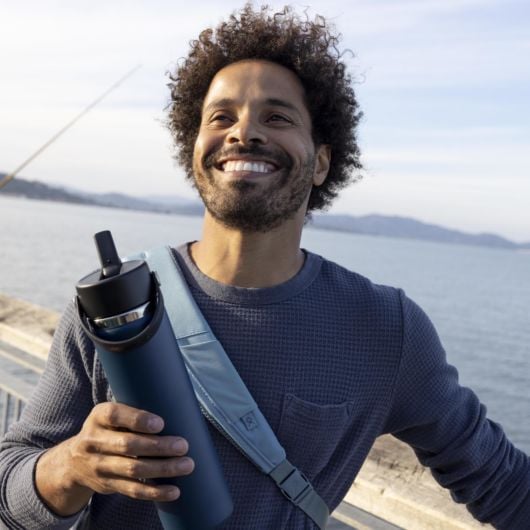 Hydro Flask Wide Mouth Θερμικό Μπουκάλι Flex Straw Cap 24 OZ 710 ml, Πεύκο