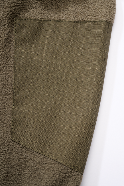 Brandit Φούτερ Fleece με Φερμουάρ Ripstop, λαδί