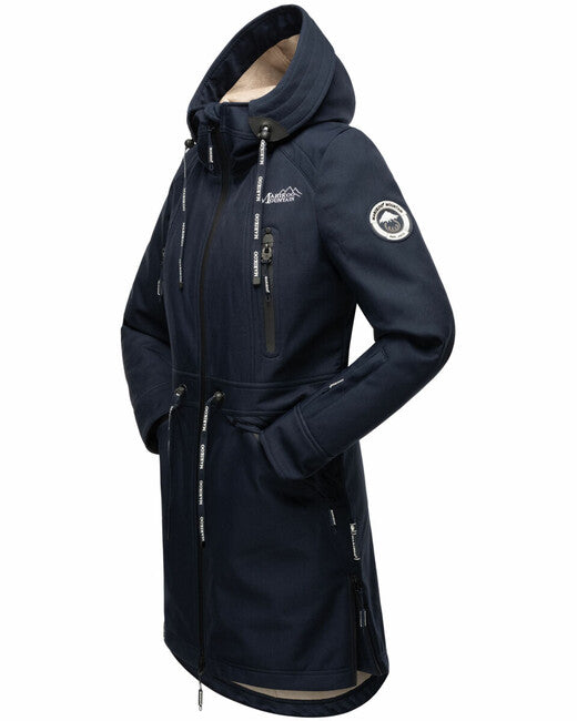 Marikoo Racquelle Softshell Μπουφάν γυναικείο με Κουκούλα, navy