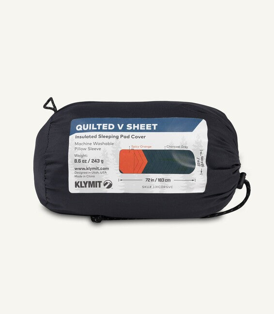 Klymit V Sheet Pad Προστατευτικό κάλυμμα για στρώματος, πορτοκαλί-γκρι