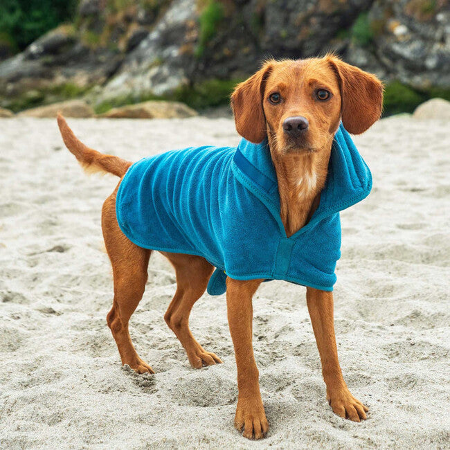 Mountain Paws Dog Robes Μπουρνούζι για σκύλους μεσαίο, μπλε