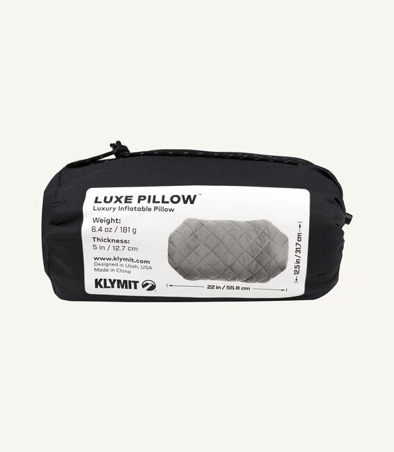 Klymit Luxe Μαξιλάρι, Γκρι