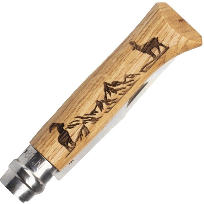 Opinel VRI N°08 Inox Σουγιάς Αναδιπλούμενος με Μοτίβο Αγριοκατσίκας Animalia 2019