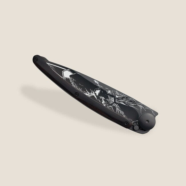 Deejo Nature Μαχαίρι Πτυσσόμενο, Μαύρο Ebony Wood Deer