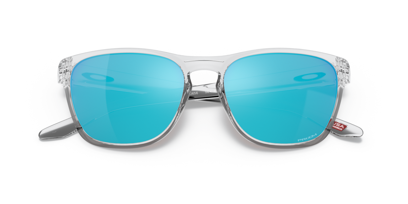 Oakley MANORBURN Γυαλιά Ηλίου με σκελετό Polished Clear και φακούς Prizm Sapphire, 56
