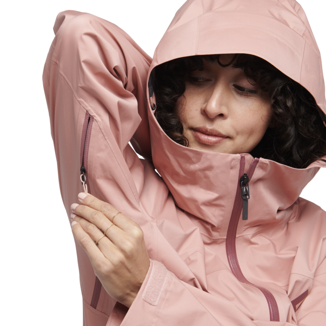 Black Diamond Stormline Stretch Rain Shell αδιάβροχο μπουφάν γυναικείο, chalk pink
