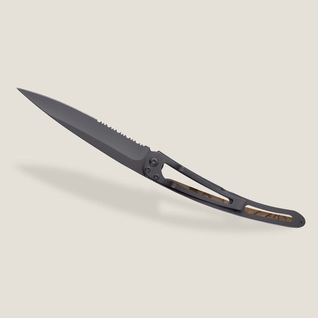 Deejo Tattoo Serration Μαχαίρι Αναδιπλούμενο Fly Fishing, brown camo