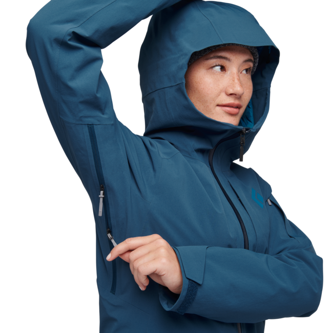 Black Diamond Recon Insulated Shell αδιάβροχο μπουφάν γυναικείο, azurite
