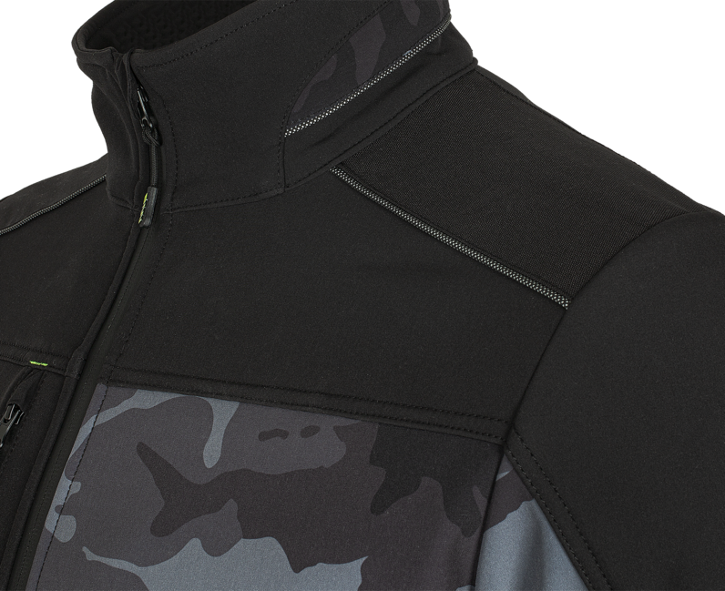 BENNON CAMOS Μπουφάν Softshell, Μαύρο/Γκρι