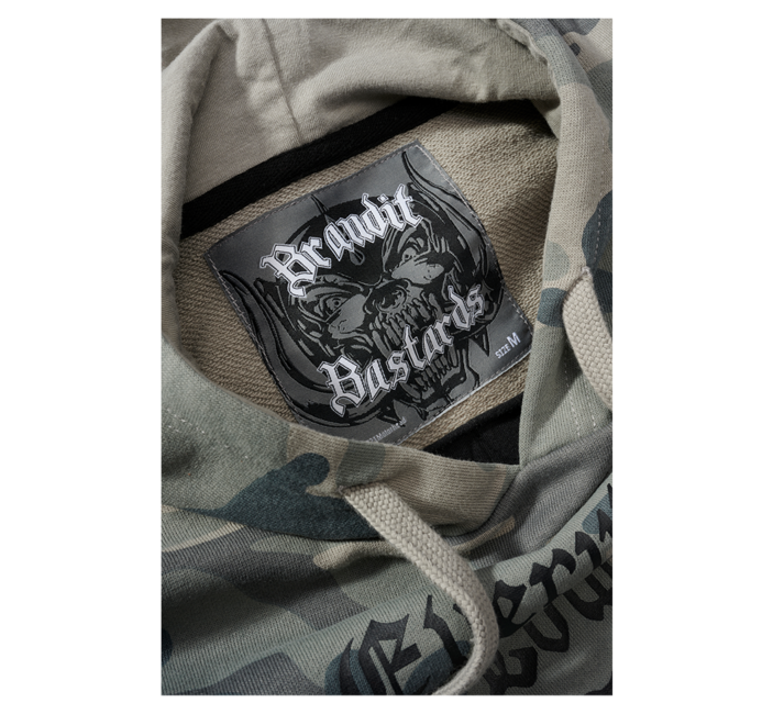 Brandit Motörhead Φούτερ με Κουκούλα, γκρι camo