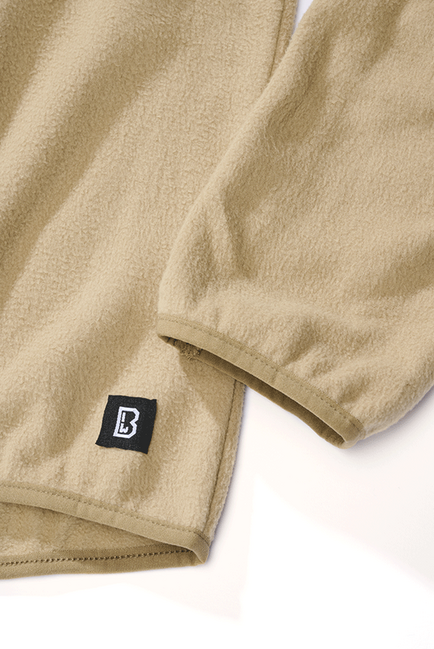 Brandit Φούτερ Fleece Ripstop με Φερμουάρ, Camel