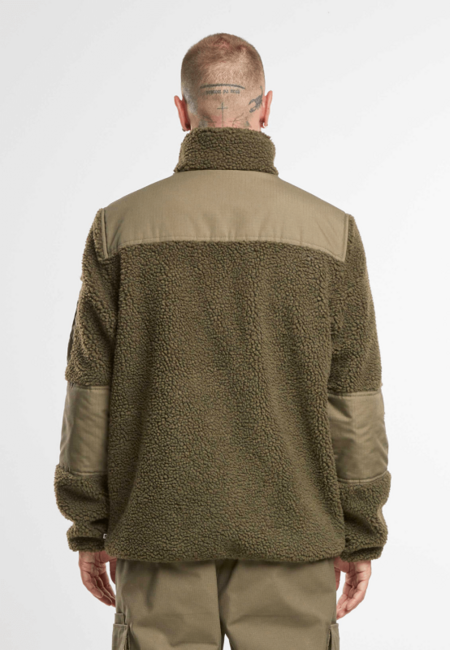 Brandit Ramble Μπουφάν Fleece ανδρικό Teddyfleece, λαδί