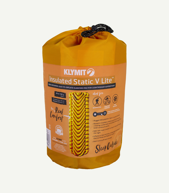 Klymit Static V Lite Απομονωμένο Χαλάκι Ύπνου, Πορτοκαλί Μάνγκο