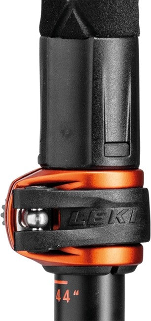 LEKI Makalu FX Carbon ραβδοι πεζοπορίας, μαύρο-πορτοκαλί-φυσικό ανθρακούχο, 110 - 130 cm