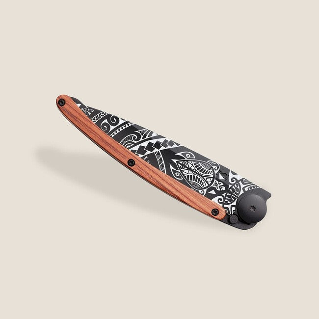 Deejo Black Tattoo Μαχαίρι Κλειστού Τύπου Coralwood Polynesian