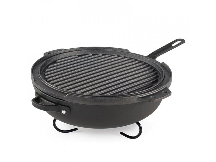 GSI Outdoors Guidecast Griddle σχάρα από χυτοσίδηρο διπλής όψης 260 mm
