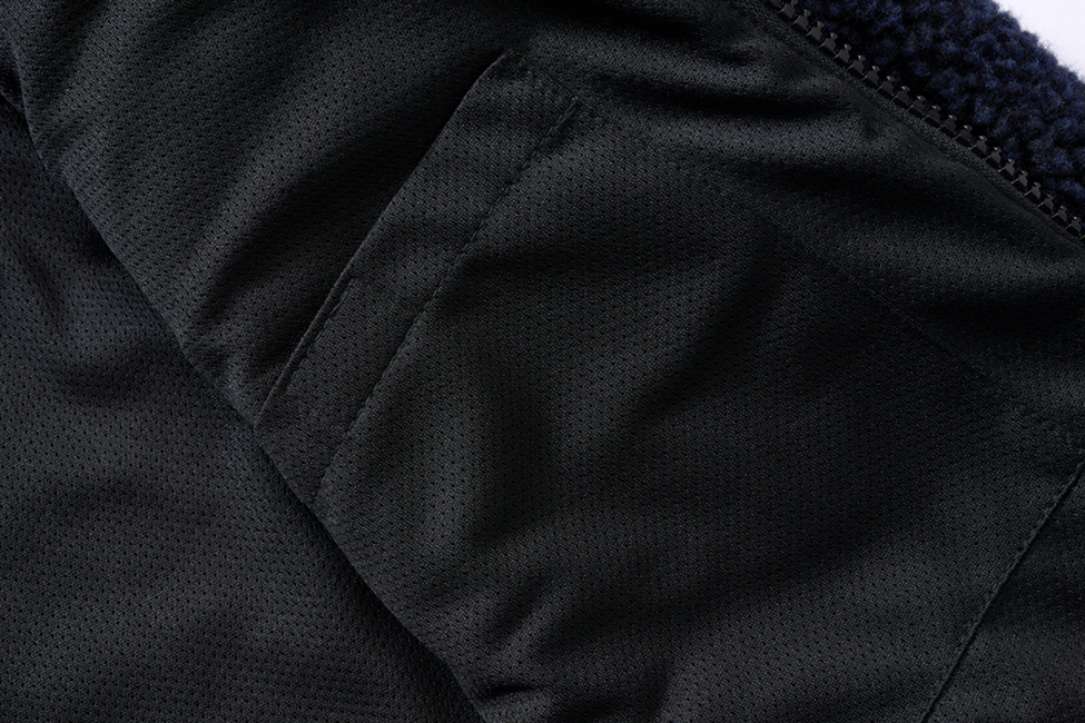 Brandit Worker Μπουφάν Fleece με Κουκούλα Teddyfleece, Ναυτικό Μπλε