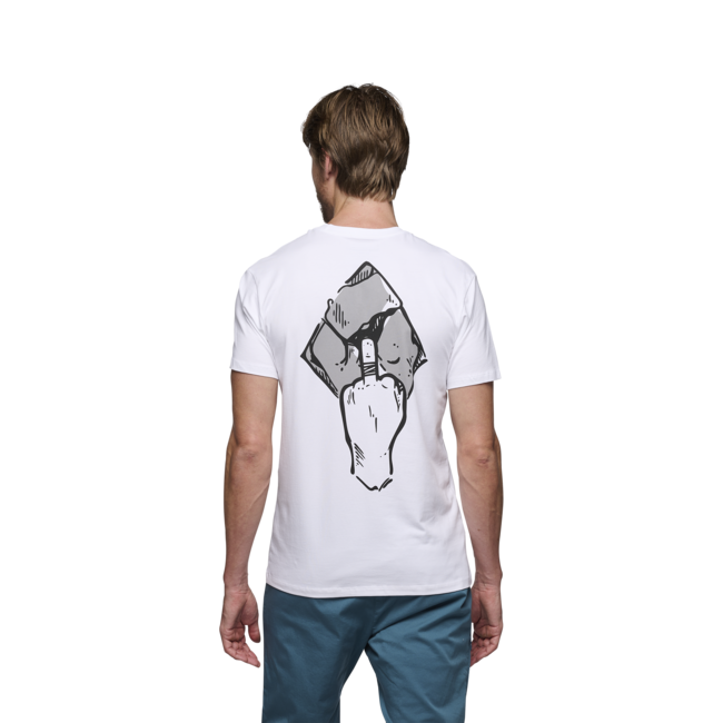 Black Diamond Mono Pocket μπλουζάκι ανδρικό με κοντό μανίκι, λευκό