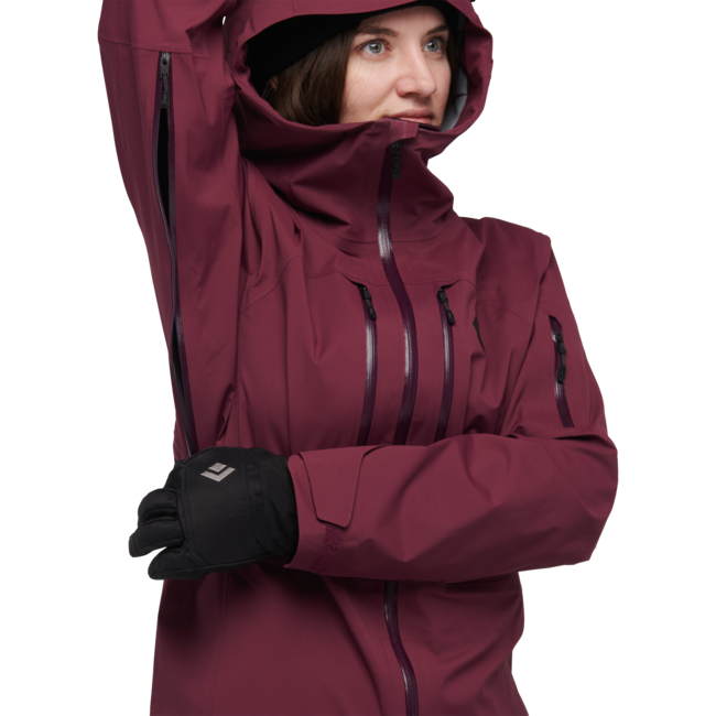 Black Diamond Recon Lt Stretch Shell Μπουφάν Σκι Γυναικείο, blackberry