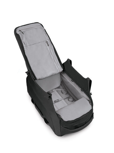OSPREY SHUTTLE 100 Τσάντα Ταξιδίου με Ροδάκια, Μαύρη