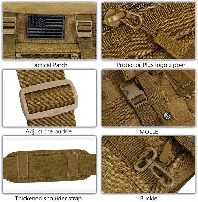 DRAGOWA Tactical Shrapnel τακτική τσάντα ώμου, CP μαύρο