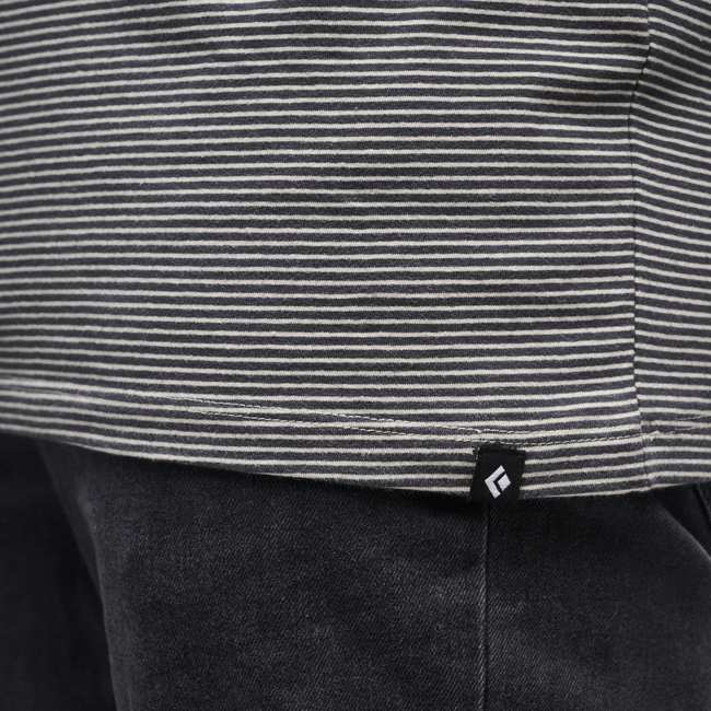 Black Diamond BD Stripe Μπλουζάκι Ανδρικό με Κοντό Μανίκι, charcoal-off white