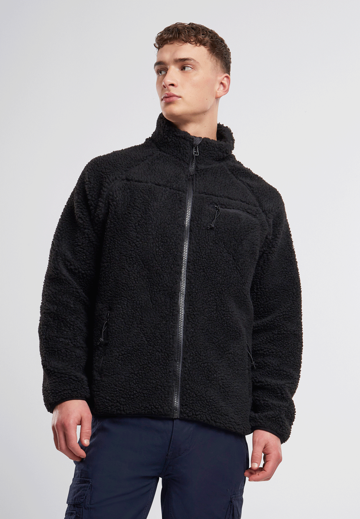 Brandit Teddyfleece flisová bunda, čierna