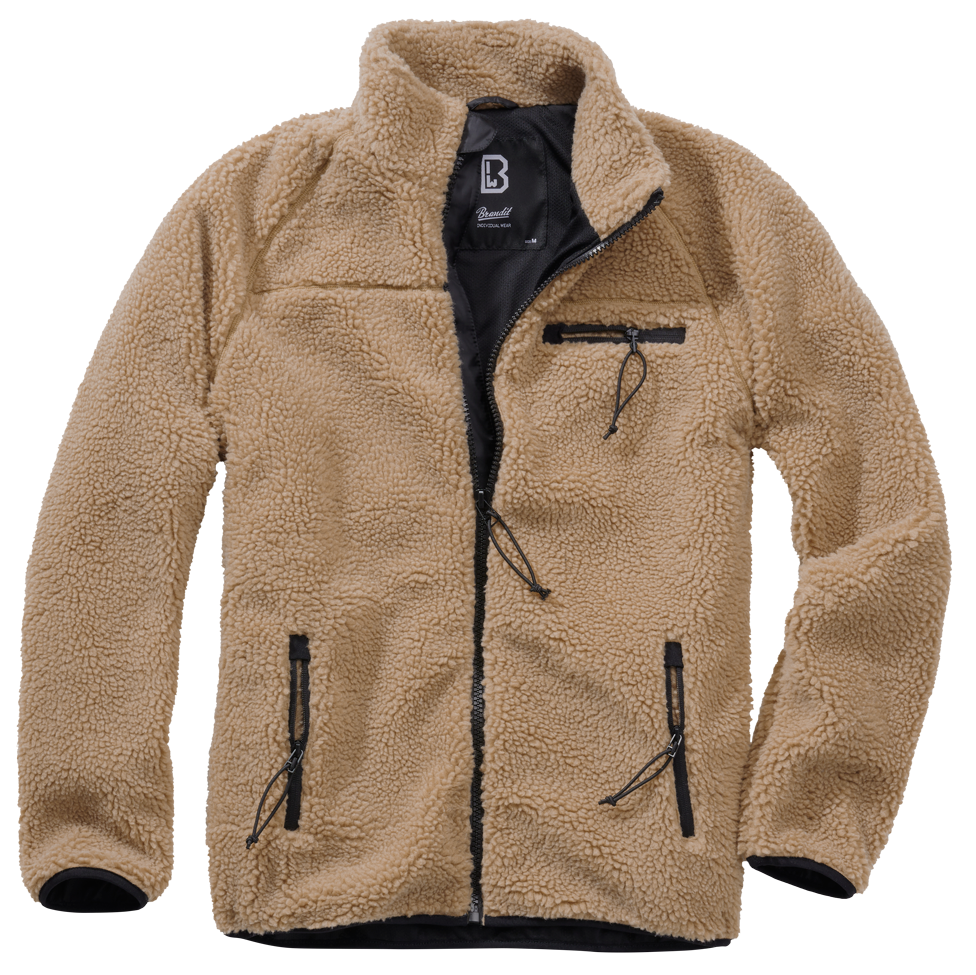 Brandit Teddyfleece flisová bunda, Khaki