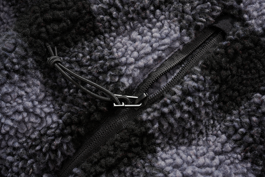 Brandit Teddyfleece Worker flísový pulóver, čierna/sivá