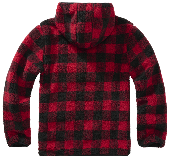 Brandit Worker Φούτερ Teddyfleece, κόκκινο/μαύρο