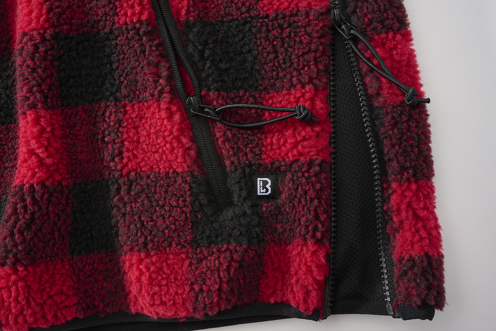Brandit Worker Φούτερ Teddyfleece, κόκκινο/μαύρο