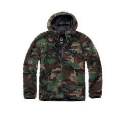 Brandit Teddyfleece Worker Μπουφάν Fleece με Κουκούλα, Woodland