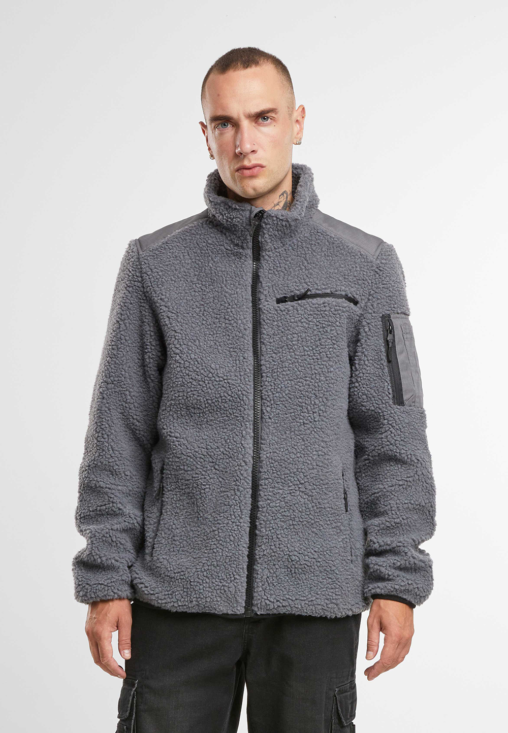 Brandit Ramble pánska bunda flísová Teddyfleece, antracitová