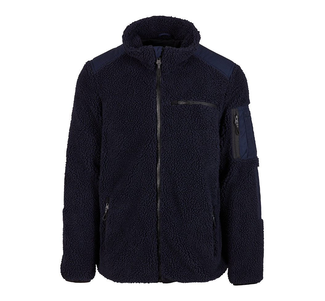 Brandit Ramble pánska bunda flísová Teddyfleece, námornícka modrá