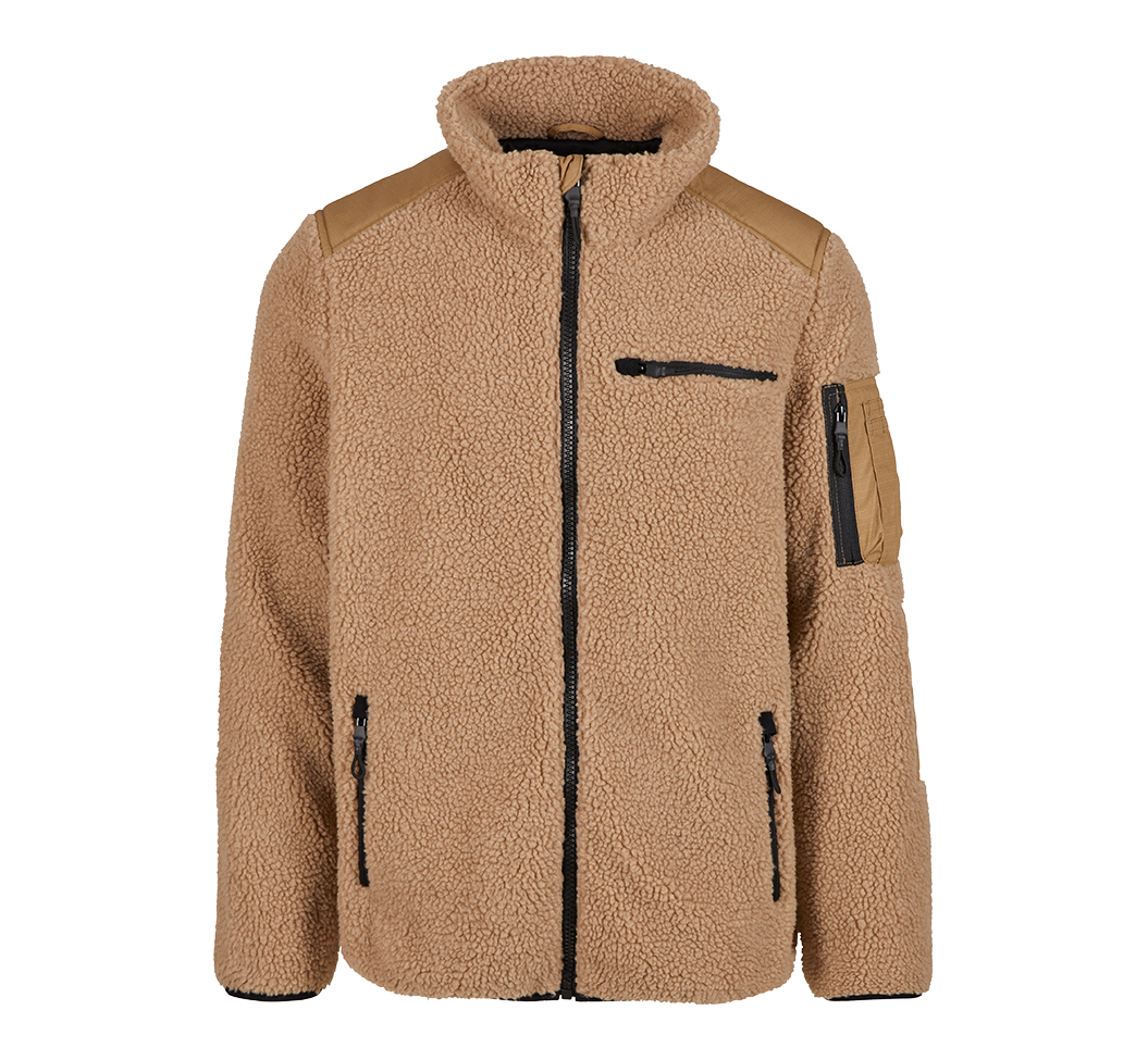 Brandit Ramble pánska bunda flísová Teddyfleece, camel