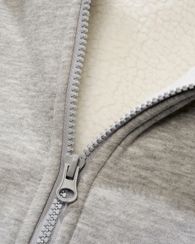 Brandit Sweatjacket pánska mikina s teplou podšívkou Teddylining, sivá melange