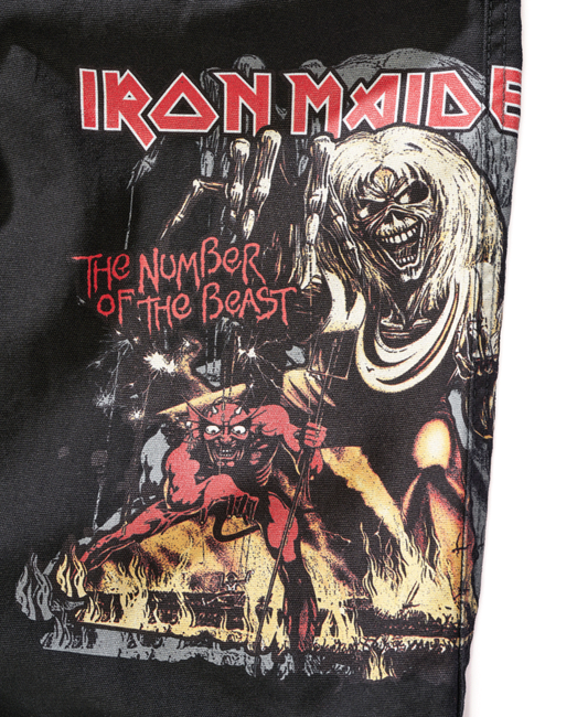 Brandit Iron Maiden The Number of The Beast Σορτς Savage Black Edition, Μαύρο