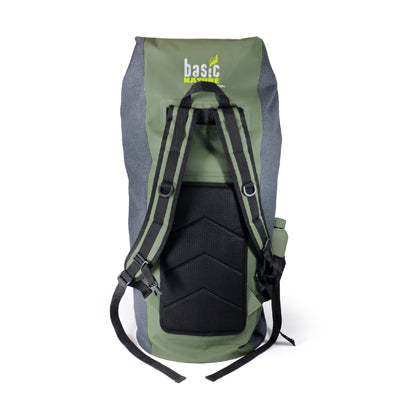 BasicNature Αδιάβροχη Τσάντα 90 L, γκρι-πράσινο