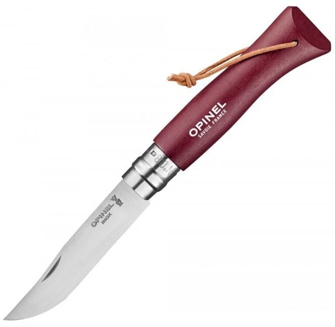 Opinel VRI N°08 Trekking Πτυσσόμενο Μαχαίρι, Burgundy