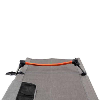 BasicNature Κρεβάτι Κατασκήνωσης Υπερυψωμένο, 190 cm, γκρι