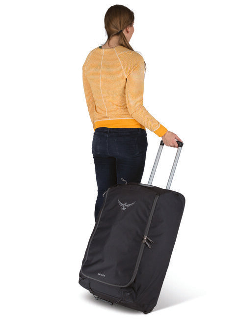 OSPREY DAYLITE WHLD DUFFEL τσάντα ταξιδίου με ρόδες 85, μαύρη