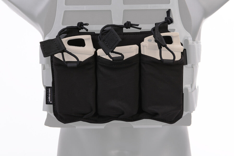 Emersongear Τριπλή θήκη για περιοδικά SS TAC γιλέκο, μαύρο