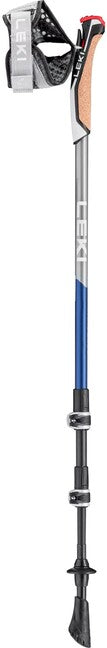 LEKI Traveller Carbon Μπατόν Nordic Walking, Ναυτικό Μπλε Σκούρο Μεταλλικό-Ανοιχτό Ανθρακί-Λευκό, 90 - 130 cm