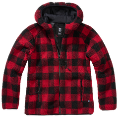 Brandit Teddy γυναικείο μπουφάν fleece, Red/black