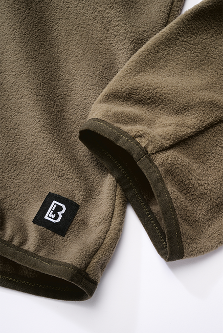 Brandit Φούτερ Fleece με Φερμουάρ Ripstop, λαδί