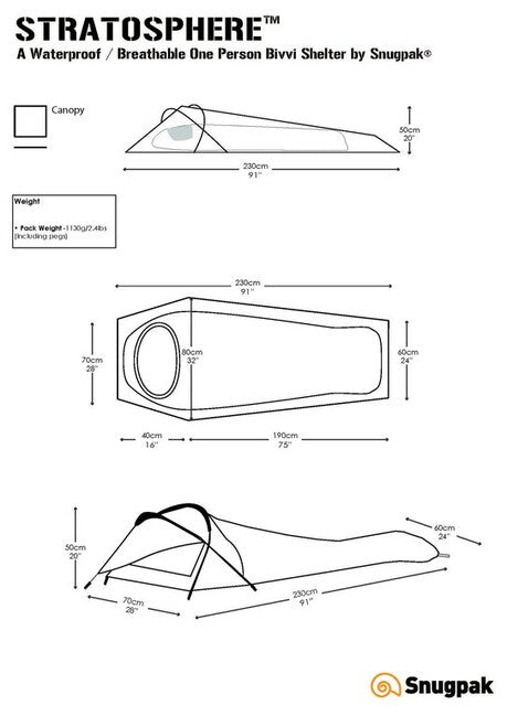 Snugpak Stratosphere Διβουάκ Σκηνή, Λαδί