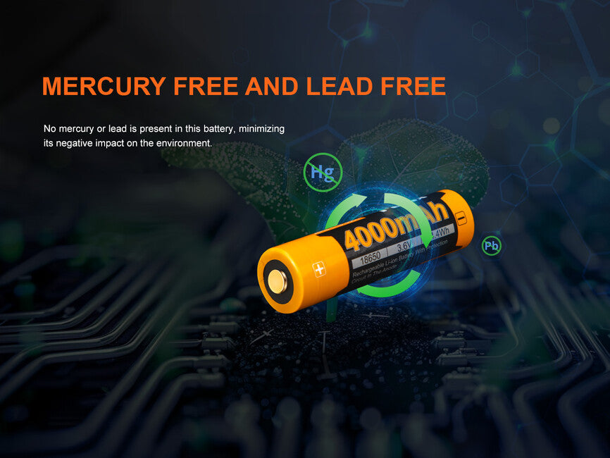Fenix Μπαταρία Επαναφορτιζόμενη 18650 4000 mAh (Li-Ion)
